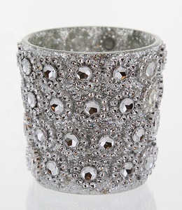 Portavelas Antiguo de Cristal Transparente y Elegante - Product Image 1