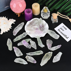 Pierre brute de cristal naturel en gros : Améthyste verte polie pour la guérison et la décoration Feng Shui - Product Image 3