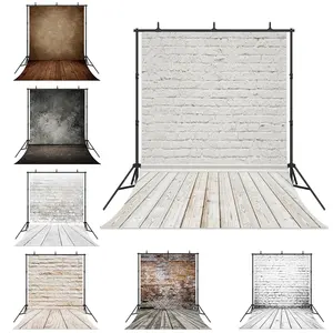 White Brown Grey Muslin Brick Wall <strong>Photo</strong> Backdrop Wooden Floor Commercial <strong>Photo</strong> Studio Portrait <strong>Background</strong> for Baby <strong>Children</strong> - Product Image 2