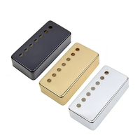 Housse de micro humbucker professionnelle 50/52 mm en argent nickelé chromé pour pièces de guitare Gibson Les Paul, vente en gros, boîtier métallique