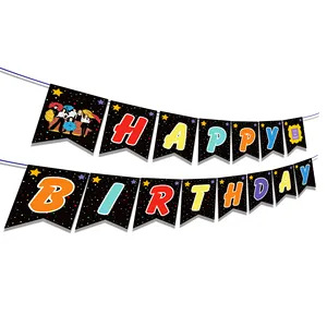 BA419 Happy Birthday Banner for Friends Themed TV Show Friends Style Banner Flag for Friends Birthday Party Decorations