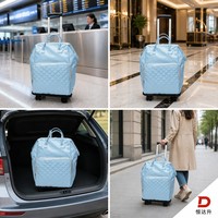 Sac de voyage matelassé grande capacité à roulettes, en polyester Oxford imperméable, sac à main trolley unisexe 15 pouces, idéal pour les voyages, OEM