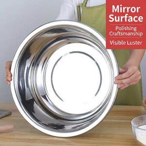 Ensemble de bols mélangeurs en acier inoxydable 201 DSF25 26-40cm – Bassins de cuisine profonds et durables pour usage domestique – Conteneurs de cuisine en acier inoxydable pour la vente en gros - Product Image 2