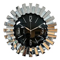 Jam Dinding Mewah Modern dengan Gerakan Quartz Berbentuk Matahari dan Jam Dinding Dekoratif yang Dapat Dipersonalisasi Cocok untuk Rumah dan Kafe