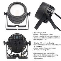 Projecteur LED Wash Par Can de scène à haute luminosité IP65 250W ambre, étanche, extérieur, RGBWA DMX