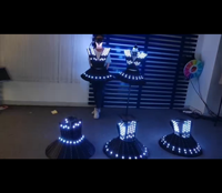 Robe tutu personnalisée avec éclairage LED RVB, jupe lumineuse pour femme, costume de scène lumineux pour la danse en boîte de nuit, performance de danseuse GOGO