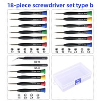 Kit de Herramientas de Reparación de Teléfonos Celulares de 18 Piezas, Juego de Destornilladores de Colores Multiusos para el Hogar y Telecomunicaciones
