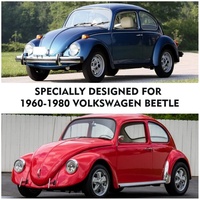 Housses de voiture imperméables pour Volkswagen Beetle Sedan 2 portes 1960-1980 avec fermeture éclair sur la porte, sangle coupe-vent, antivol