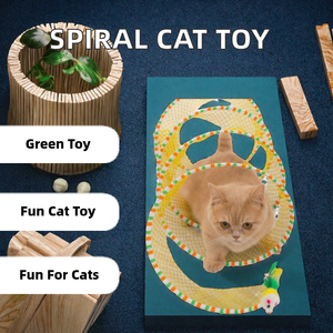 Baru mainan terowongan <span class=keywords><strong>Spiral</strong></span> kucing koil lipat bisa dilipat, mainan interaktif Kitty kucing bulu dapat dilipat tipe <span class=keywords><strong>S</strong></span> ramah lingkungan - Product Image 5