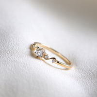 Op maat gemaakte vergulde eeuwigheidsring set voor bruiloft & verloving, luxe designer Valentijnsdag cadeau, gratis cadeautjes