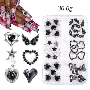 Kit de Cristales de Uñas 3D de Diferentes Formas, Caja de Diamantes de Imitación Dorados para Decoración de Manicura - Product Image 5