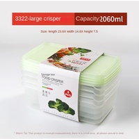 Boîte de conservation pour réfrigérateur de cuisine MDY3320, boîte à lunch multifonction en plastique de qualité alimentaire, boîte de rangement hermétique pour fruits