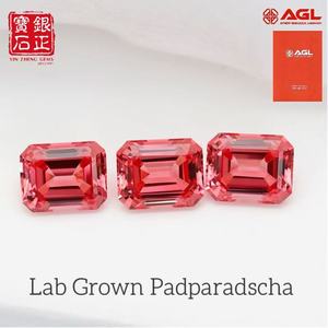 Yinzheng หินแซฟไฟร์ปลูกสังเคราะห์แพดพาราเดชที่ผ่านการรับรองจากมรกต - Product Image 1