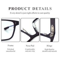 Monture de lunettes optiques de luxe en fibre de carbone, monture rectangulaire pour lunettes, montures optiques, lunettes pour hommes, lunettes