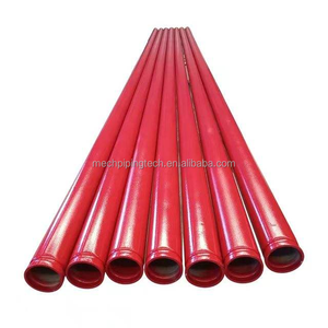 Tuyau d'incendie en acier au carbone peint en rouge SCH10/SCH40, soudure ERW, certifié FM, marque MECH, 6m, structure pour sprinkler anti-incendie - Product Image 4