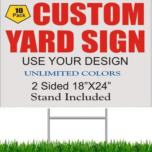 Outdoor waterproof H stake yard signs PP Corrugated Coroplast Plastic Signs