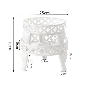 ชั้นวางหม้อสีเขียว2ชุด, ชั้นวางกระถางต้นไม้เหล็กสำหรับห้องนั่งเล่นระเบียงชั้นเก็บของแบบใหม่ - Product Image 1