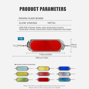 Flasher <span class=keywords><strong>de</strong></span> pêche OEM 18,5 cm pour la pêche en eau profonde, accessoire <span class=keywords><strong>de</strong></span> traîne pour la pêche en mer, en rivière, en lac, en mer <span class=keywords><strong>de</strong></span> la part des saumoniers - Product Image 2