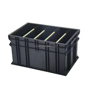 CONCO Black Anti Static QXR Plastic Tote Container Industrial Circulation Conductive ESD Storage Box