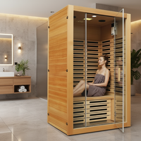 Sauna domestique KXN KXN001, sauna de luxe en bois massif de cèdre, chauffage infrarouge électrique, 5 radiateurs, design moderne, panneau de commande informatique