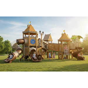 Équipement de terrain de jeu extérieur en bois personnalisé <span class=keywords><strong>KAILANG</strong></span> de haute qualité pour les enfants, pour une utilisation dans le jardin ou la cour, capacité de 500 kg pour 3 à 10 enfants - Product Image 4