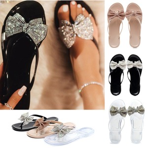 <span class=keywords><strong>Chanclas</strong></span> de Mujer al por Mayor, Talla Grande, Estilo Veraniego, con Lazo, Brillantes, con Diamantes de Imitación, Ligeras, de PVC - Product Image 1
