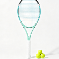 Ensemble de raquettes de tennis en fibre de carbone durable pour adultes, lot de 2 avec balles de tennis, sac de transport pour débutants, entraînement et jeu en double