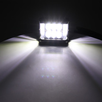 Nouveau projecteur de travail LED 4 pouces 60W pour véhicule, faisceau large blanc/jaune, ajustement universel, haute luminosité 5100LM