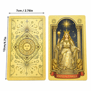 Custom Russian Original 12*7 Gold Foil <span class=keywords><strong>Tarot</strong></span> Decks Wanderings Spirits <span class=keywords><strong>Tarot</strong></span> Cards <span class=keywords><strong>Significado</strong></span> Card Material plástico Playing Box - Product Image 2