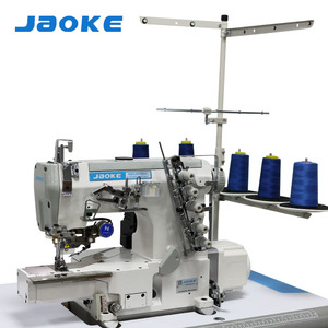 Nueva Máquina Industrial de Coser Plana JAOKE de Triple Aguja y 5 Hilos con Cortahilos Automático JK-600-UT de Base Plana para Hierro y Plástico - Product Image 2