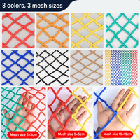 Filet de sécurité coloré pour enfants en nylon, tailles de mailles 3x3cm, 5x5cm, 10x10cm, pour rampes d'escalier et de balcon