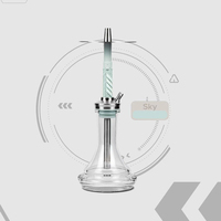 Best-seller transfrontalier : Ensemble de chicha portable moderne avec bol en silicone, kit de chicha de style arabe