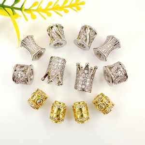 Perles d'espacement en zircon de style européen et américain, taille hexagonale, pour la création de bijoux DIY - Product Image 3