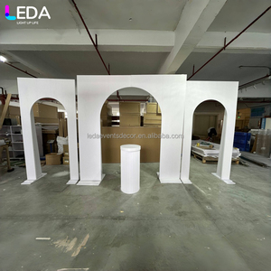Arche en acrylique LEDA personnalisée de luxe pour scène de mariage, design <span class=keywords><strong>palais</strong></span>, éclairage LED, décoration de fête de mariage - Product Image 5