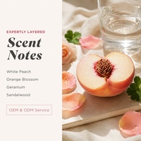 Gel Douche Hydratant Quotidien OEM ODM Effet Soie Parfum Pêche Blanche & Fleur d'Oranger pour une Peau Douce et Soyeuse 20 fl oz Lot de 4