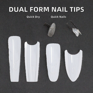 Nuevo Molde Dual para <span class=keywords><strong>Uñas</strong></span> de Almendra, Herramienta de Escultura de <span class=keywords><strong>Uñas</strong></span> PMMA sin Rastro, Marca Privada, Extensión Rápida de <span class=keywords><strong>Uñas</strong></span> Postizas - Product Image 2