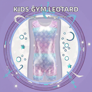 Justaucorps de gymnastique personnalisé de haute qualité YFJY057 pour filles, avec logo imprimé par sublimation, fabriqué en nylon durable pour enfants - Product Image 2