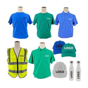 Design OEM Work Uniforms Sets Outdoor Building Custom logo Bottle Shirt Safety Vest Promotional Gifts Item with Logo - Product Image 2