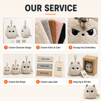 Porte-clés en peluche personnalisé, jouet miniature, animal mignon, porte-clés promotionnel en peluche, jouets en peluche personnalisés, vente en gros d'usine