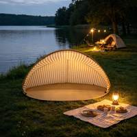Tente pliante de plage en polyester pour 1-2 personnes, style influenceur, installation rapide, toutes saisons, couleur lune, vente en gros transfrontalière, pour l'extérieur