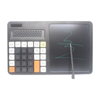 Calculatrice de bureau professionnelle couleur, grande, 12 chiffres, double alimentation, tablette mémo électronique manuscrite, en plastique GO HAND BW--2208