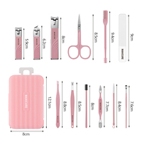 Nouveau Kit de Manucure Pédicure en Acier Inoxydable en Forme de Valise – Trousse de Soins des Ongles et des Pieds avec Coupe-Ongles