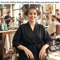 Robe Kimono Imperméable Personnalisée avec Logo, Couleurs et Tailles Variées (Noir, Marron), de Haute Qualité, pour Salons de Coiffure, Esthétique et SPA, Gowns pour Clients