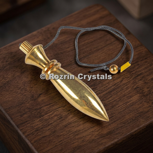 Péndulo de Cristales Rozrin, Metálico, Pulido, en Forma de Cono, con Cadena Adjunta - Product Image 5