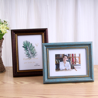Cadres photo en plastique de style européen antique, pour mur ou table, vintage, multicolores, différentes tailles, sérigraphiés