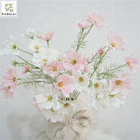 Bunga Sutra Cosmos Putih Kuning Pink Daisy Krisan Berkualitas Tinggi 6 Kepala