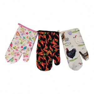 Maniques de cuisine en coton résistantes à la chaleur - Style et couleur personnalisés - Product Image 1