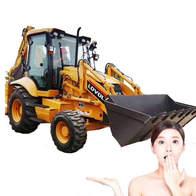 4x4 Front Wheel Loader Backhoe Loader with Imported Engine 60KW Power Versatile Compact Design-China Origin