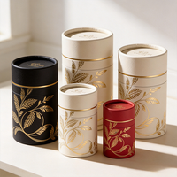 Tube en papier artisanal de luxe, cylindre d'emballage pour cosmétiques et parfums, en carton écologique, rond, avec logo personnalisé et diamètre sur mesure