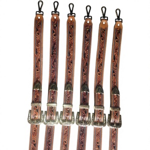 Ready Stock Hot Sale Italian Luxury Vintage Custom Length Genuine Cow Hide Leather Steel Waterproof Fancy Western Solid Square - Product Image 2